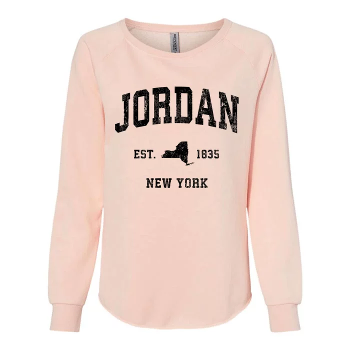 Jordan New York Ny Vintage Established Athletic Sports Design Womens California Wash Sweatshirt