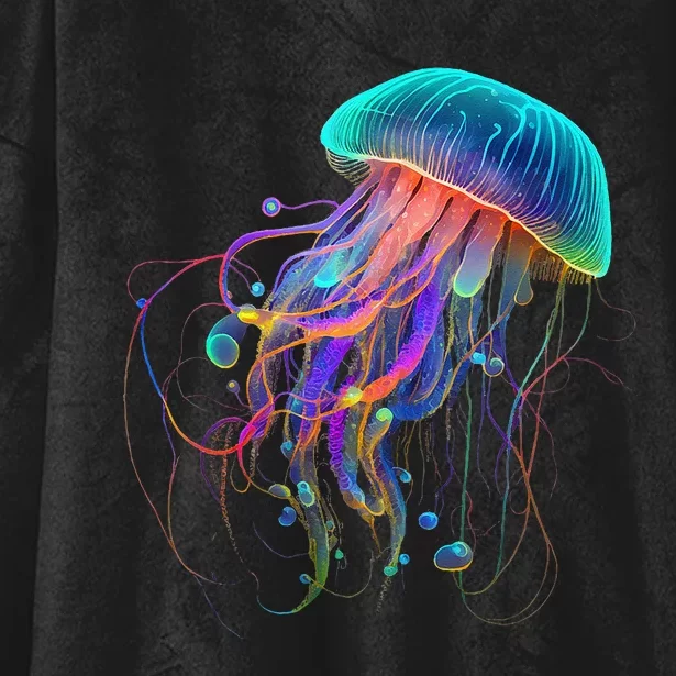 Jellyfish Ocean Animal Scuba Diving Jelly Fish Hooded Wearable Blanket