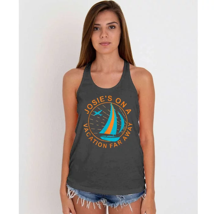 Josies On A Vacation Far Away Women's Knotted Racerback Tank