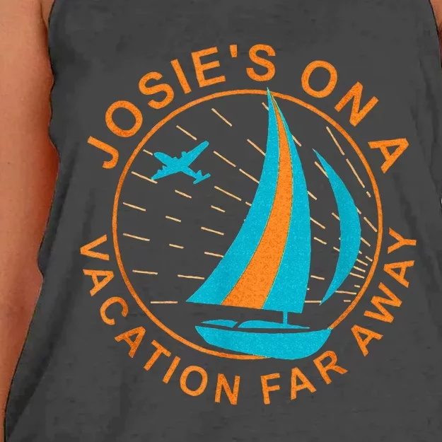 Josies On A Vacation Far Away Women's Knotted Racerback Tank