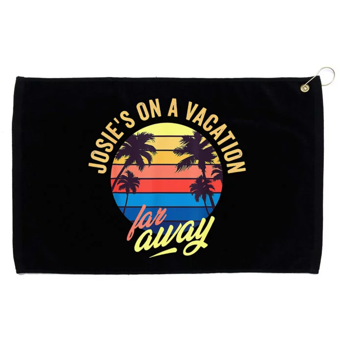 josies on a vacation far away Grommeted Golf Towel