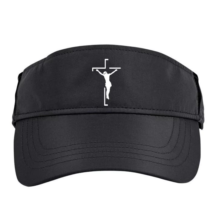 Jesus On Cross Adult Drive Performance Visor