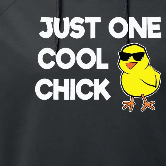 Just One Cool Chick Women Chick Easter Performance Fleece Hoodie