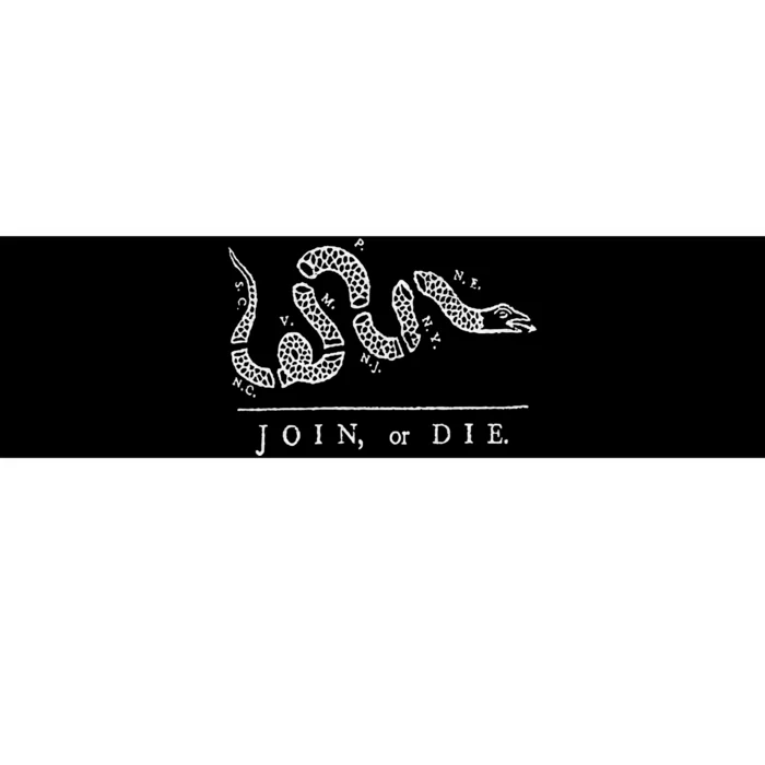 Join Or Die Snake Franklin Independence Gadsden 1776 Flag Bumper Sticker