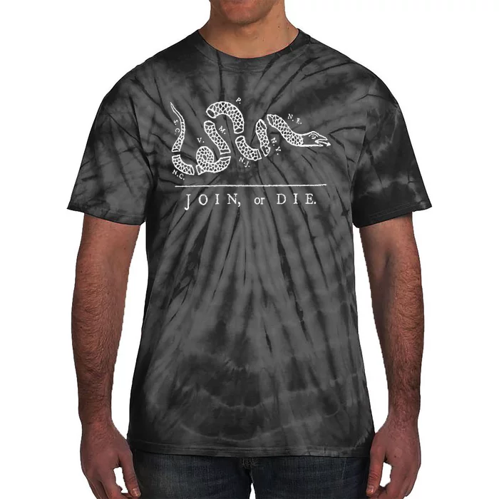 Join Or Die Snake Franklin Independence Gadsden 1776 Flag Tie-Dye T-Shirt