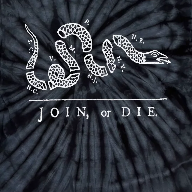 Join Or Die Snake Franklin Independence Gadsden 1776 Flag Tie-Dye T-Shirt