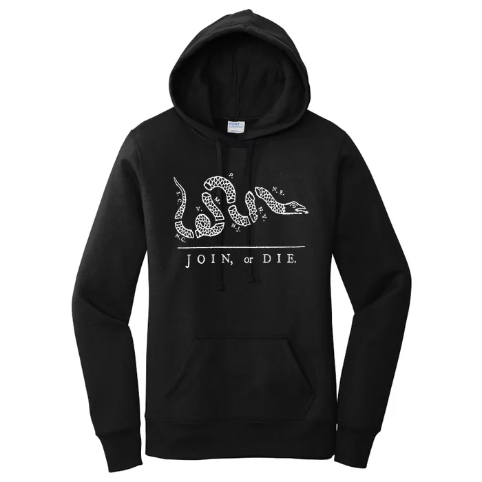 Join Or Die Snake Franklin Independence Gadsden 1776 Flag Women's Pullover Hoodie