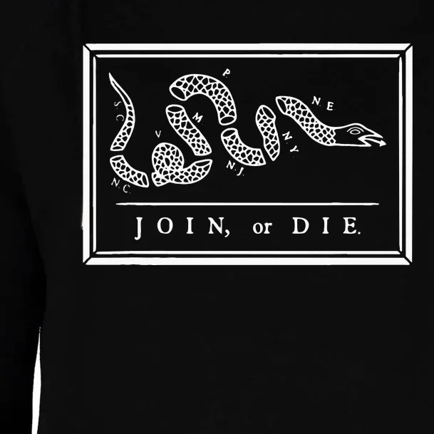 Join Or Die Womens Funnel Neck Pullover Hood