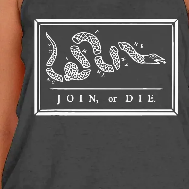 Join Or Die Women's Knotted Racerback Tank