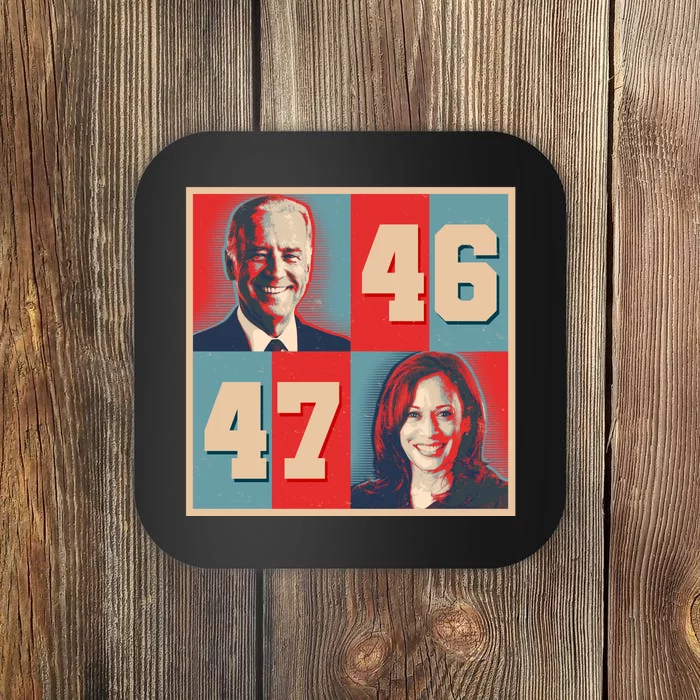 Joe Biden 46 Kamala Harris 47 Vintage Election Coaster