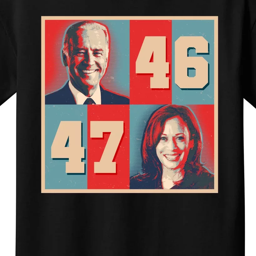 Joe Biden 46 Kamala Harris 47 Vintage Election Kids T-Shirt