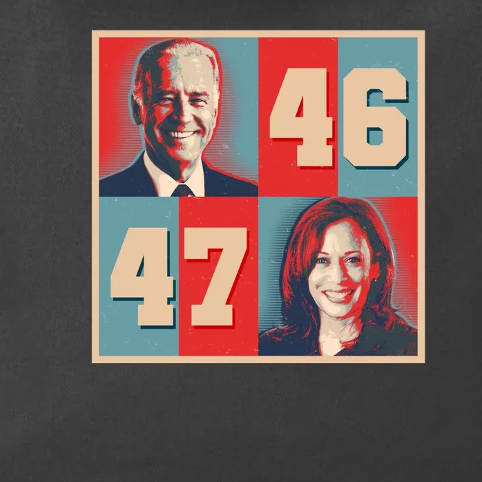 Joe Biden 46 Kamala Harris 47 Vintage Election Zip Tote Bag