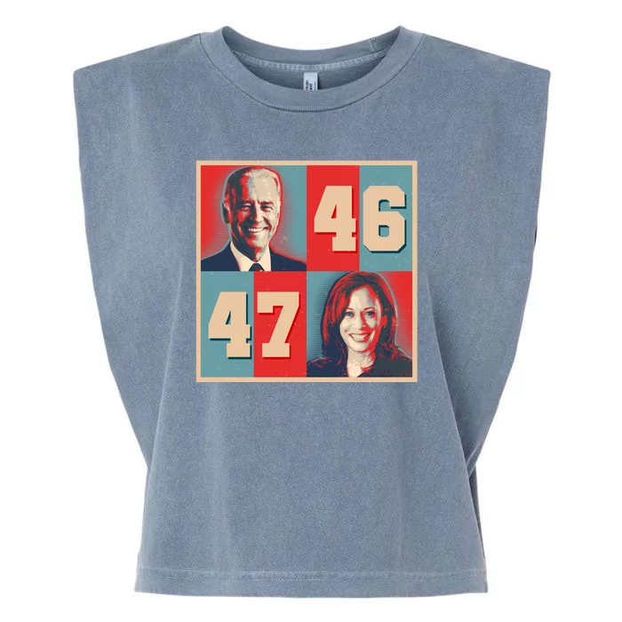 Joe Biden 46 Kamala Harris 47 Vintage Election Garment-Dyed Women's Muscle Tee