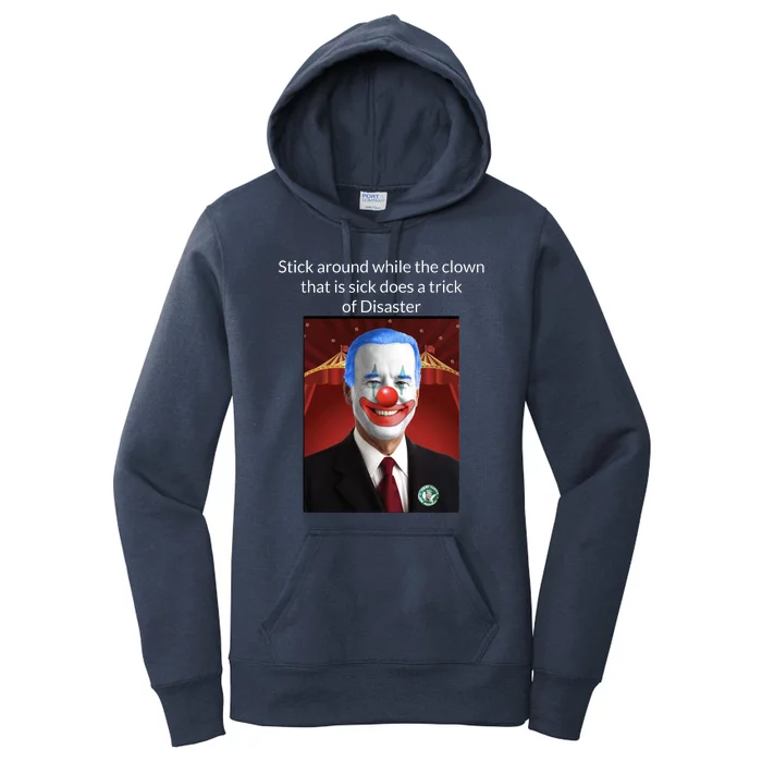 Joe Biden Clown Disaster Funny USA Women's Pullover Hoodie