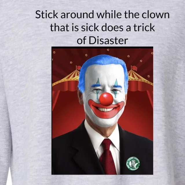 Joe Biden Clown Disaster Funny USA Cropped Pullover Crew