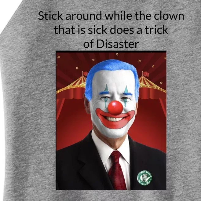 Joe Biden Clown Disaster Funny USA Women’s Perfect Tri Rocker Tank