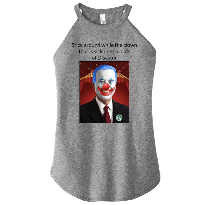 Joe Biden Clown Disaster Funny USA Women’s Perfect Tri Rocker Tank