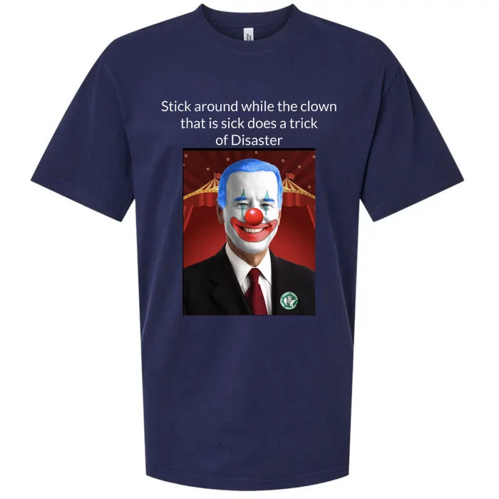 Joe Biden Clown Disaster Funny USA Sueded Cloud Jersey T-Shirt