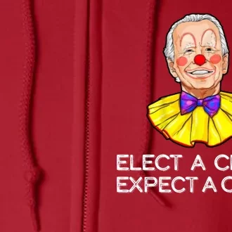 Joe Biden Elected A Clown Circus Full Zip Hoodie