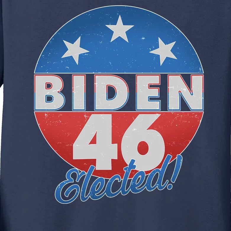 Joe Biden For 46th President Elected Kids Long Sleeve Shirt