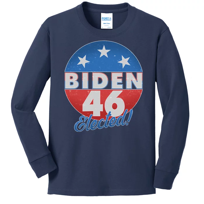 Joe Biden For 46th President Elected Kids Long Sleeve Shirt