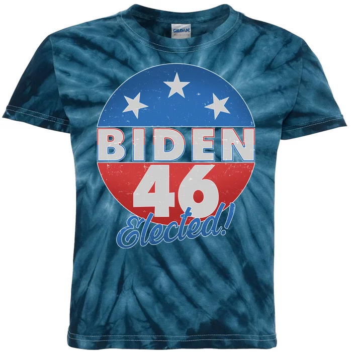 Joe Biden For 46th President Elected Kids Tie-Dye T-Shirt