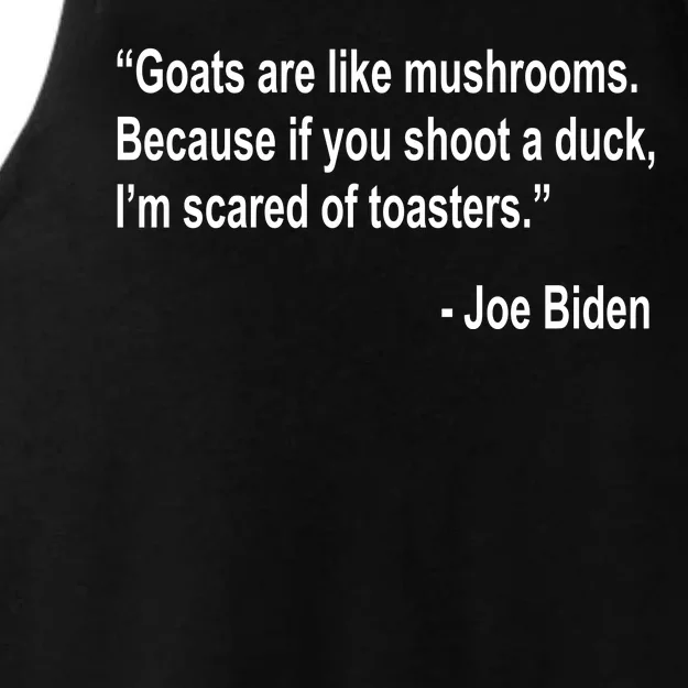 Joe Biden Funny Quote Ladies Tri-Blend Wicking Tank