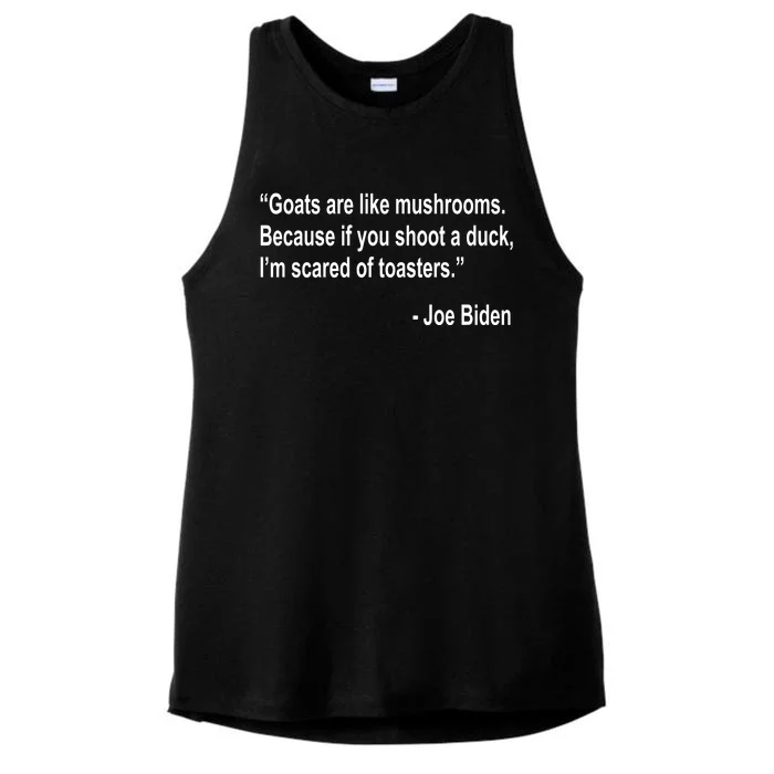 Joe Biden Funny Quote Ladies Tri-Blend Wicking Tank