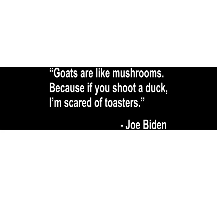 Joe Biden Funny Quote Bumper Sticker