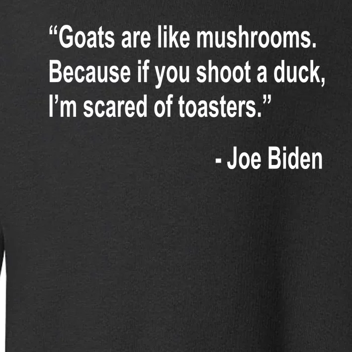 Joe Biden Funny Quote Toddler Sweatshirt