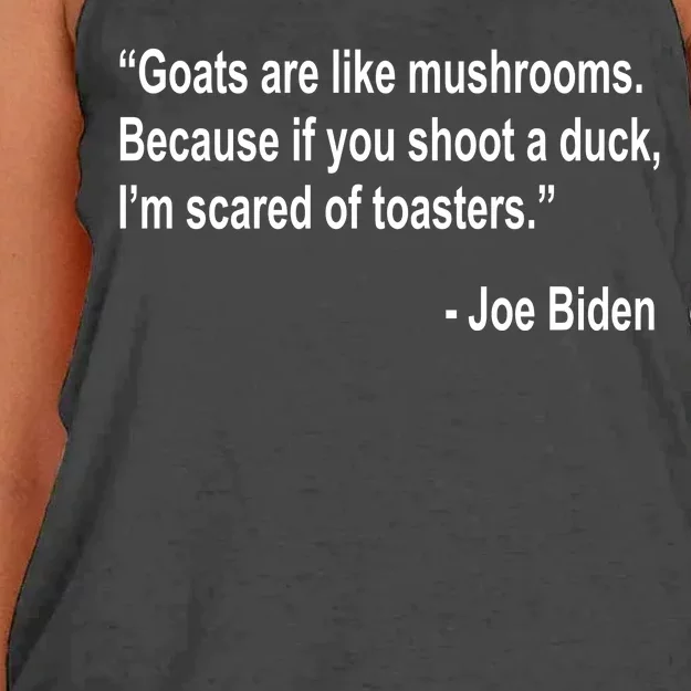 Joe Biden Funny Quote Women's Knotted Racerback Tank