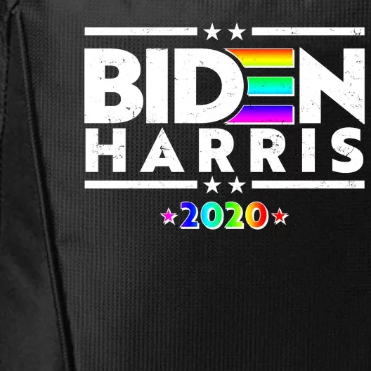 Joe Biden Kamala Harris LGBT Rainbow Stars logo City Backpack