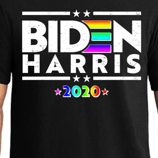 Joe Biden Kamala Harris LGBT Rainbow Stars logo Pajama Set