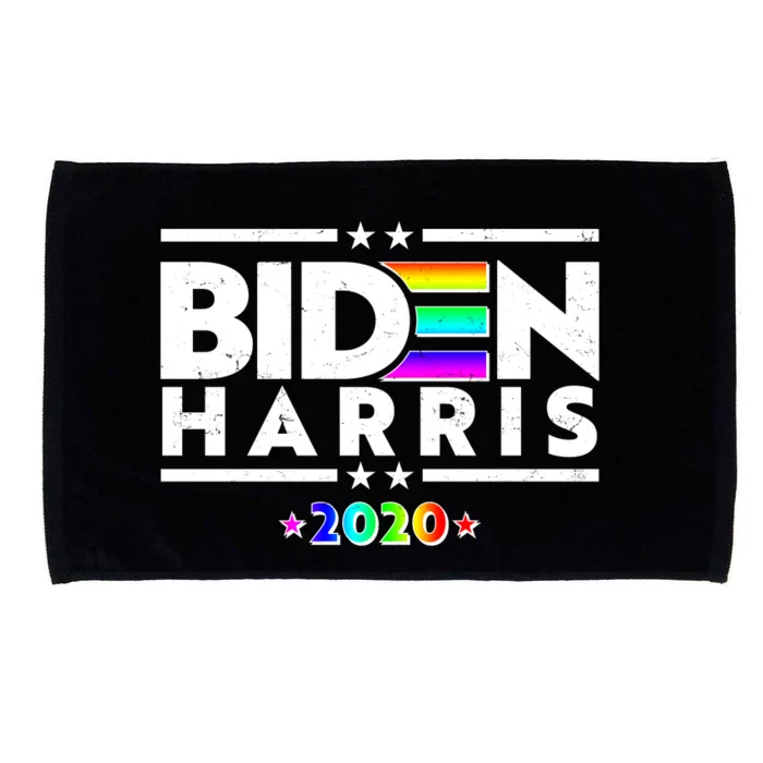 Joe Biden Kamala Harris LGBT Rainbow Stars logo Microfiber Hand Towel