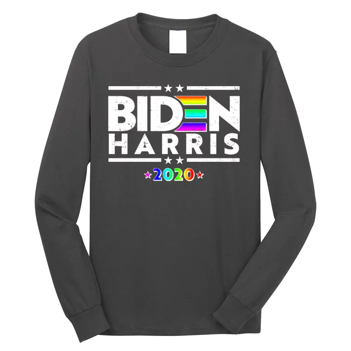 Joe Biden Kamala Harris LGBT Rainbow Stars logo Long Sleeve Shirt