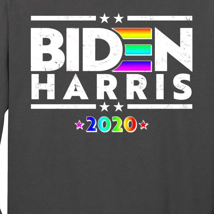 Joe Biden Kamala Harris LGBT Rainbow Stars logo Tall Long Sleeve T-Shirt