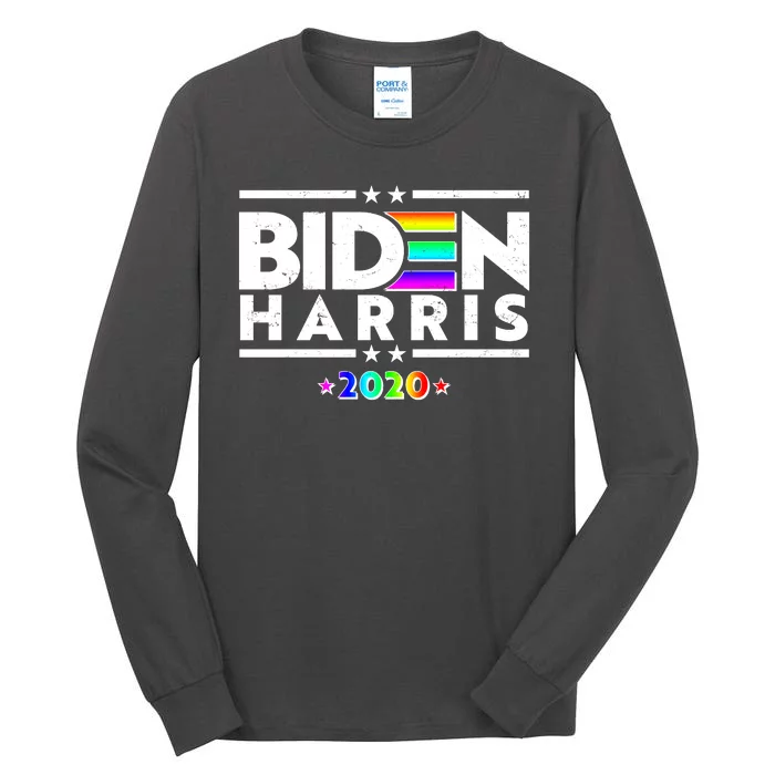 Joe Biden Kamala Harris LGBT Rainbow Stars logo Tall Long Sleeve T-Shirt