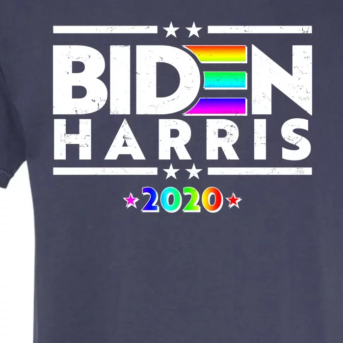 Joe Biden Kamala Harris LGBT Rainbow Stars logo Garment-Dyed Heavyweight T-Shirt