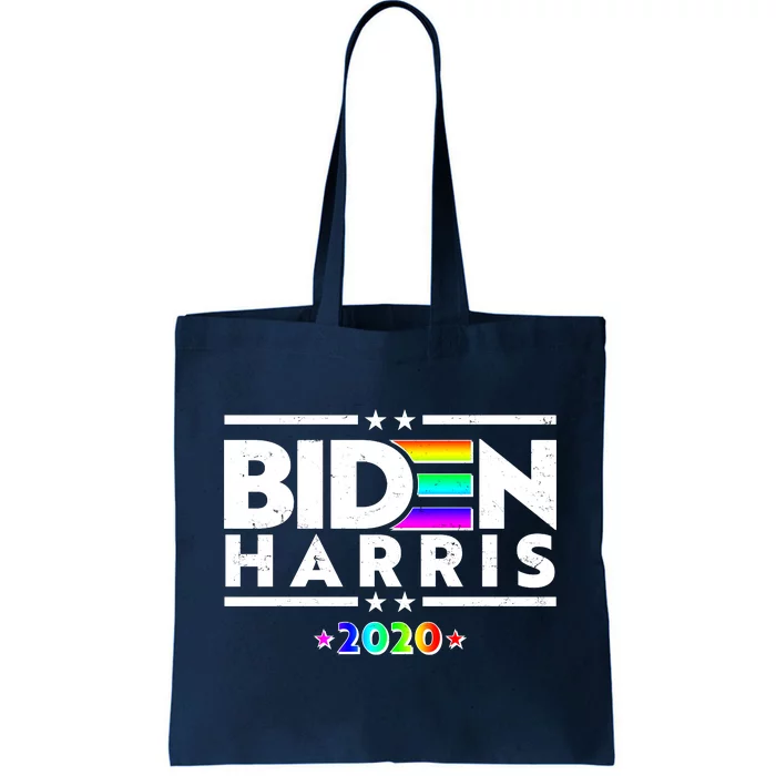 Joe Biden Kamala Harris LGBT Rainbow Stars logo Tote Bag