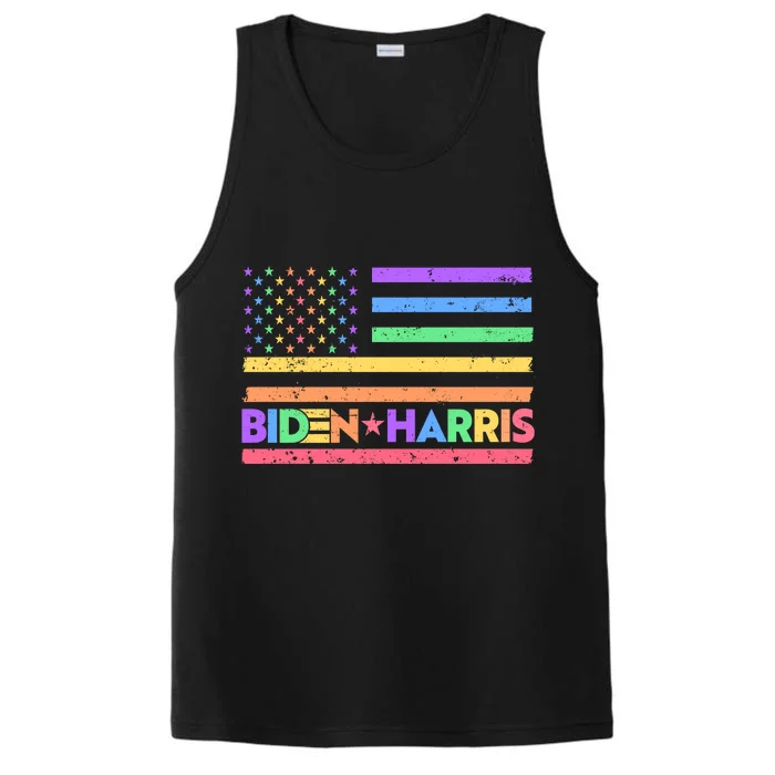 Joe Biden Kamala Harris LGBT USA Flag Performance Tank