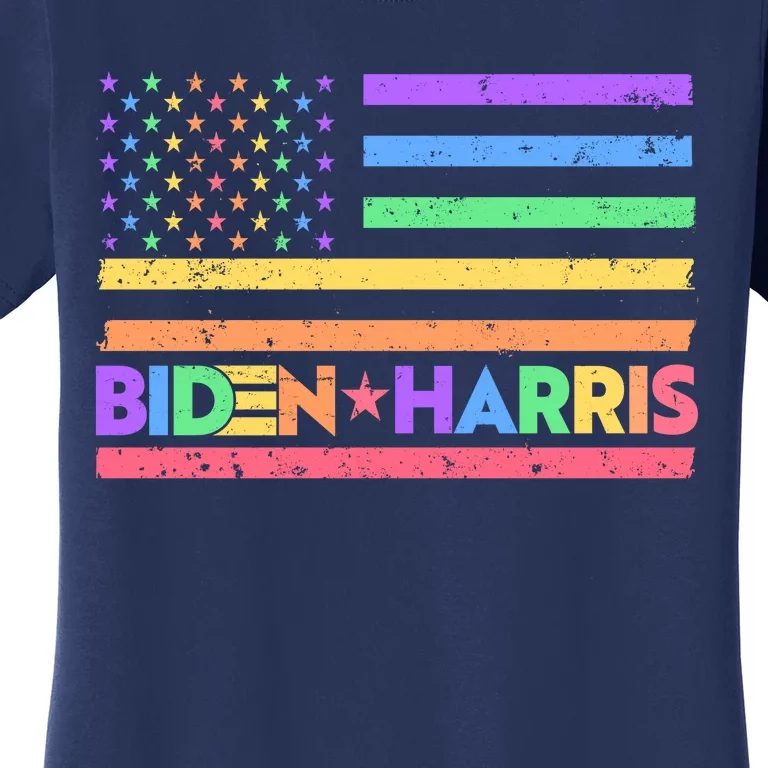 Joe Biden Kamala Harris LGBT USA Flag Women's T-Shirt