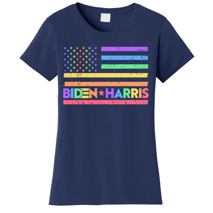 Joe Biden Kamala Harris LGBT USA Flag Women's T-Shirt