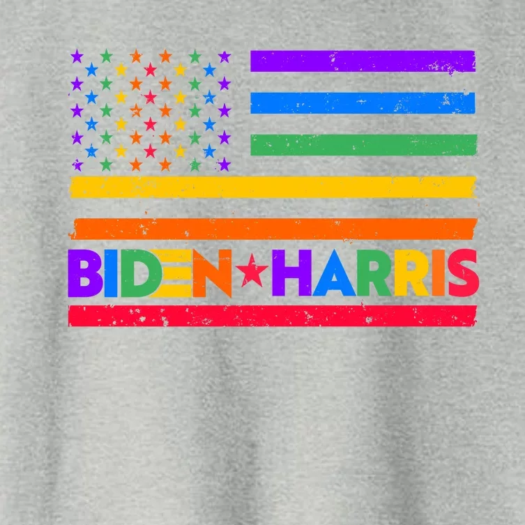 Joe Biden Kamala Harris LGBT USA Flag Women's Crop Top Tee