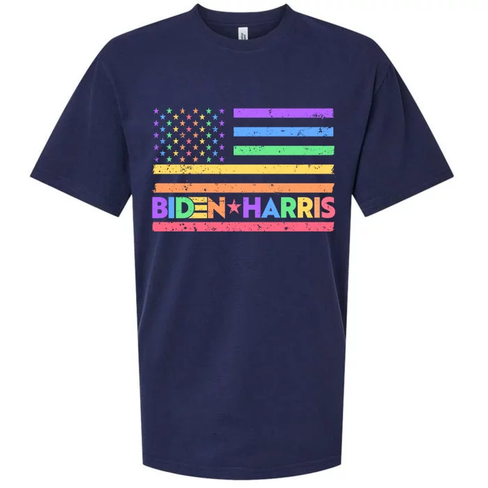 Joe Biden Kamala Harris LGBT USA Flag Sueded Cloud Jersey T-Shirt