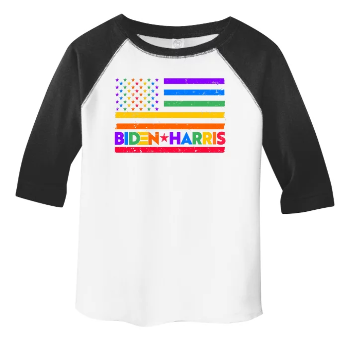 Joe Biden Kamala Harris LGBT USA Flag Toddler Fine Jersey T-Shirt