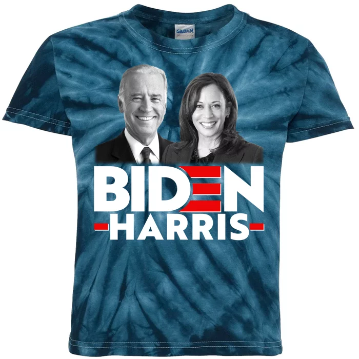 Joe Biden Kamala Harris Portraits 2020 Kids Tie-Dye T-Shirt