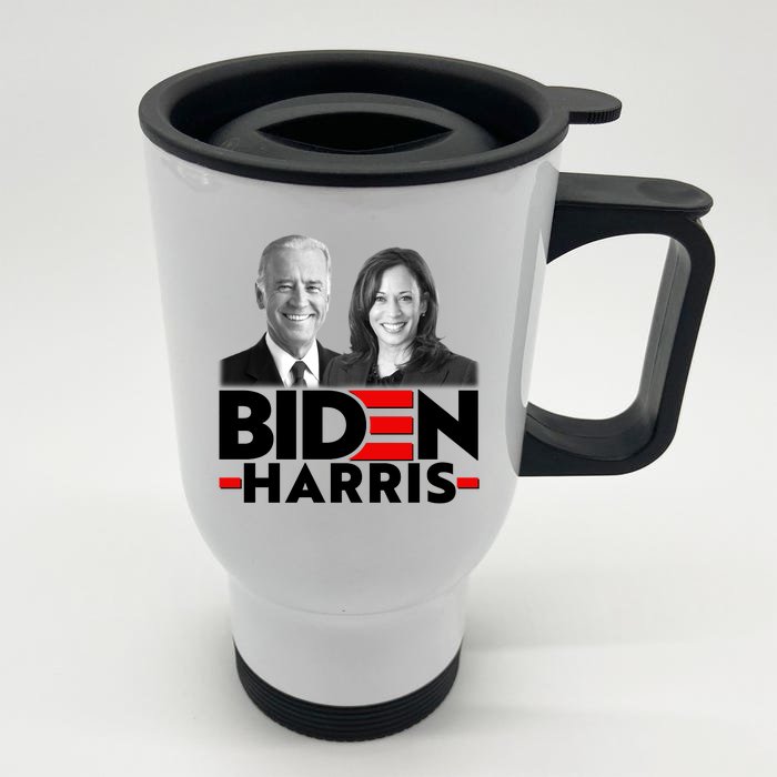 Joe Biden Kamala Harris Portraits 2020 Front & Back Stainless Steel Travel Mug