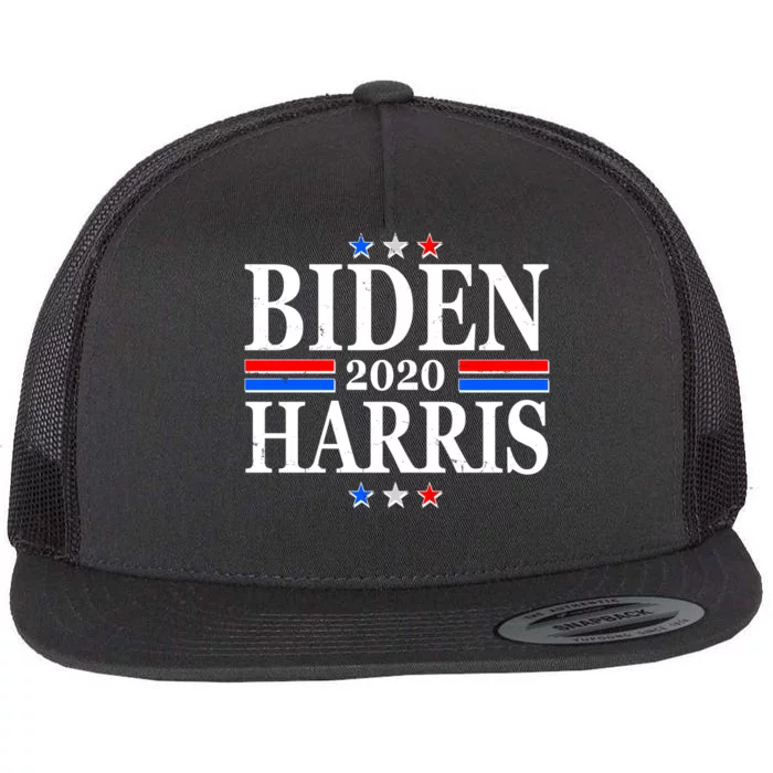 Joe Biden Kamala Harris Red White and Blue Stars logo Flat Bill Trucker Hat