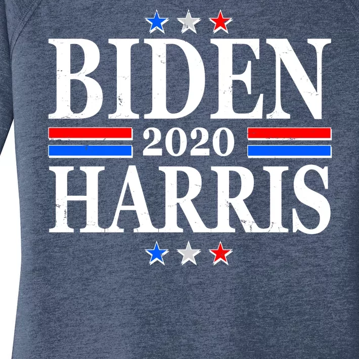 Joe Biden Kamala Harris Red White and Blue Stars logo Women's Perfect Tri Tunic Long Sleeve Shirt