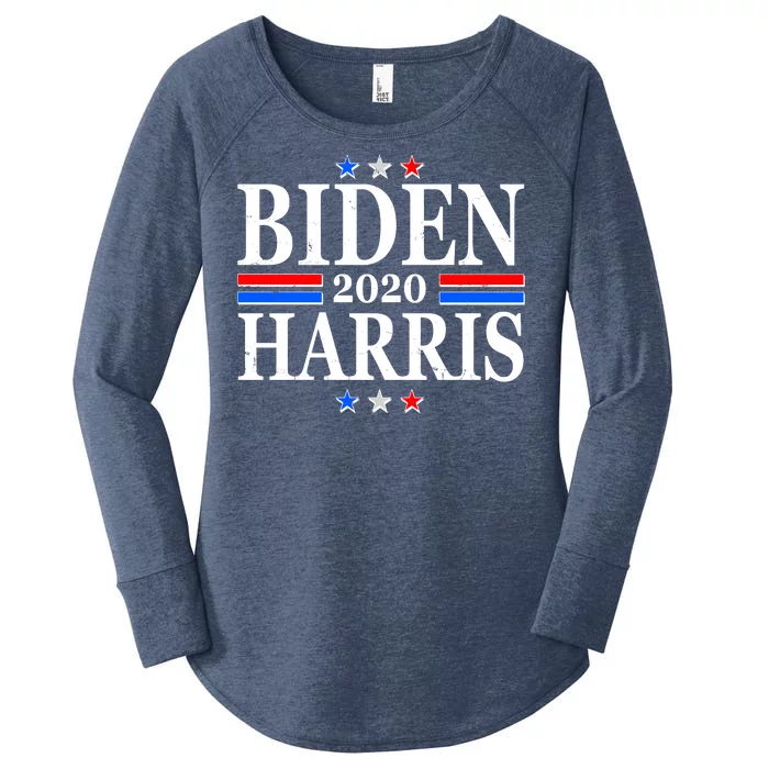 Joe Biden Kamala Harris Red White and Blue Stars logo Women's Perfect Tri Tunic Long Sleeve Shirt